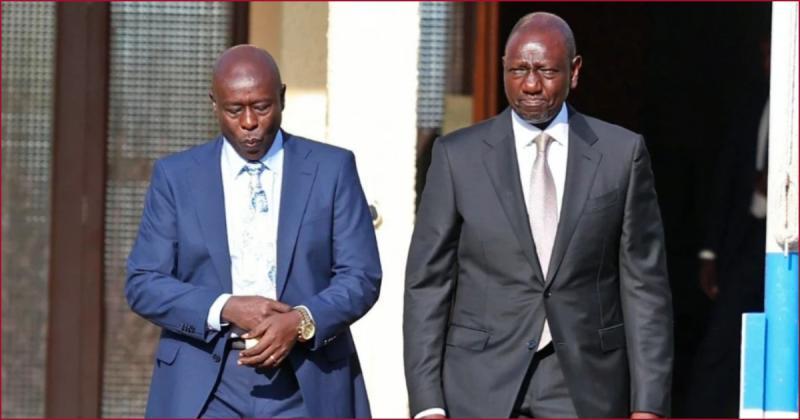 President William Ruto with his former deputy, Rigathi Gachagua.